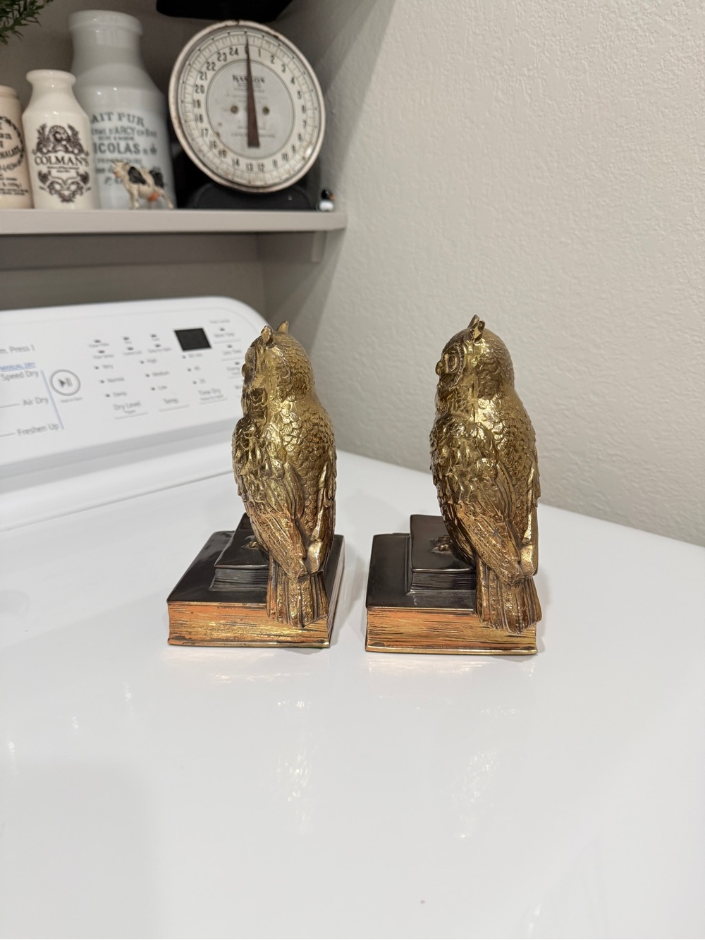 Mid century modern Brass Owl Bookend Pair - Picture 12 of 16